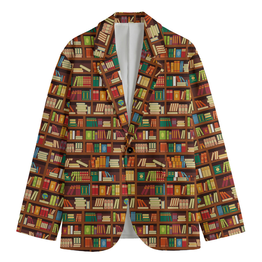 Reading Library Pattern Print Men's Blazer