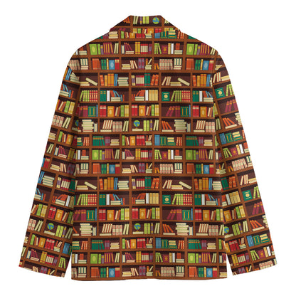 Reading Library Pattern Print Men's Blazer