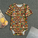Reading Library Pattern Print Men's Bodysuit