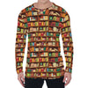 Reading Library Pattern Print Men's Long Sleeve T-Shirt