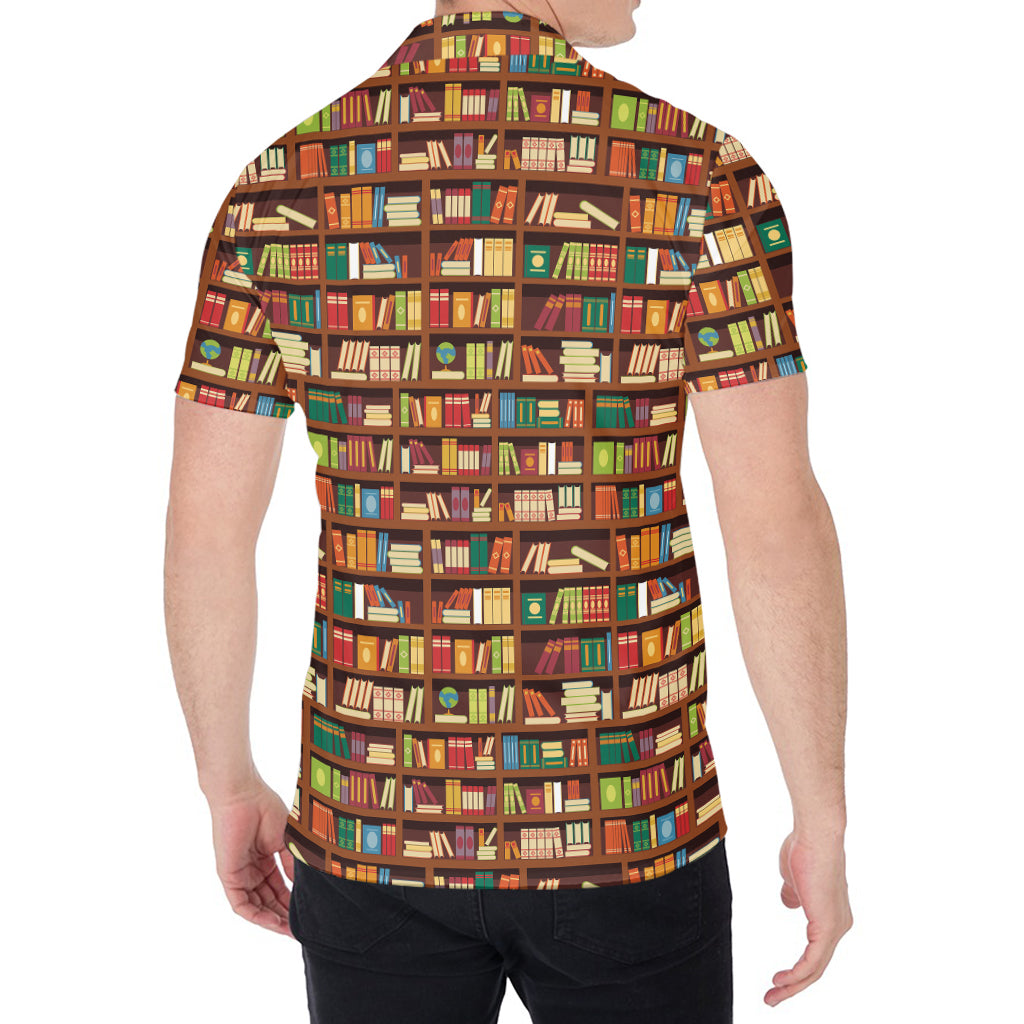 Reading Library Pattern Print Men's Shirt