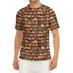 Reading Library Pattern Print Men's Short Sleeve Rash Guard