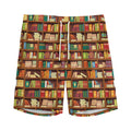 Reading Library Pattern Print Men's Athletic Shorts