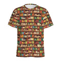 Reading Library Pattern Print Men's Athletic T-Shirt