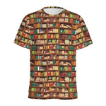 Reading Library Pattern Print Men's Sports T-Shirt