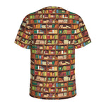 Reading Library Pattern Print Men's Sports T-Shirt