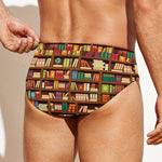Reading Library Pattern Print Men's Swim Briefs