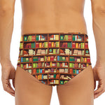 Reading Library Pattern Print Men's Triangle Swim Briefs