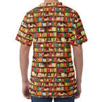 Reading Library Pattern Print Men's Velvet T-Shirt