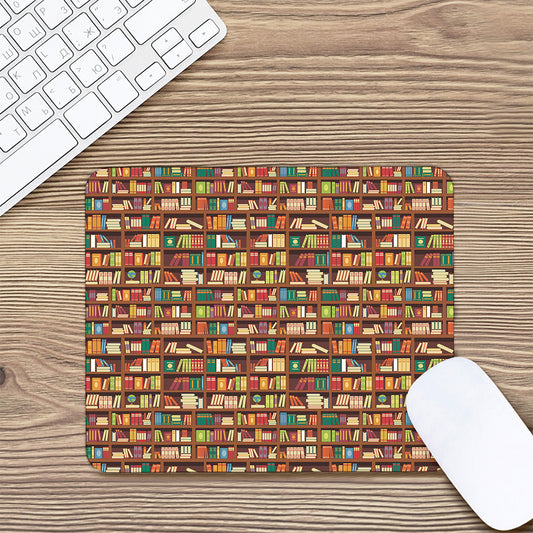 Reading Library Pattern Print Mouse Pad
