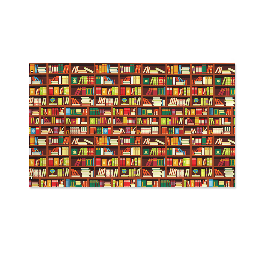 Reading Library Pattern Print Polyester Flag