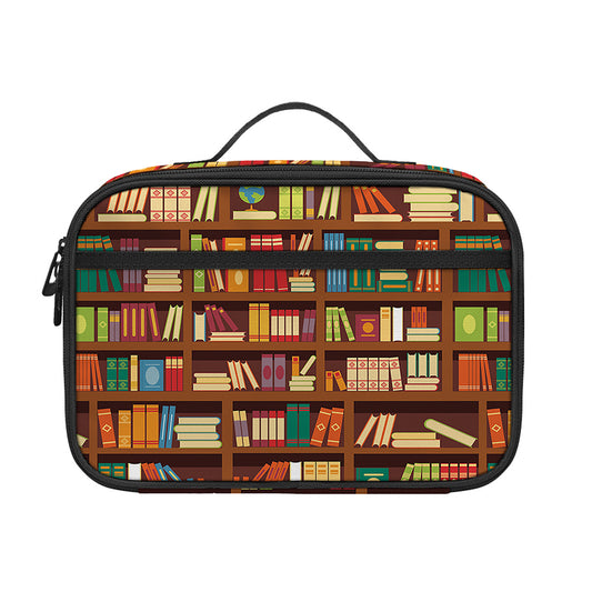 Reading Library Pattern Print Portable Lunch Bag