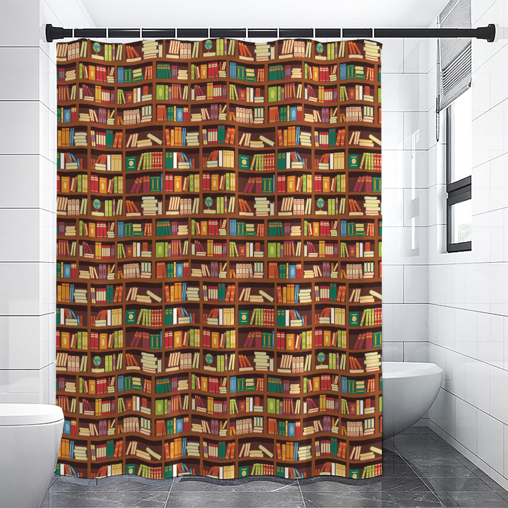 Reading Library Pattern Print Premium Shower Curtain