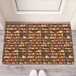 Reading Library Pattern Print Rubber Doormat