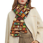 Reading Library Pattern Print Scarf