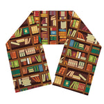 Reading Library Pattern Print Scarf