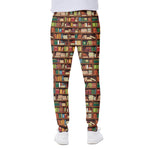 Reading Library Pattern Print Scuba Joggers