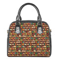 Reading Library Pattern Print Shoulder Handbag