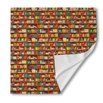 Reading Library Pattern Print Silk Bandana