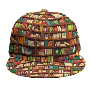 Reading Library Pattern Print Snapback Cap