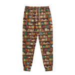 Reading Library Pattern Print Sweatpants