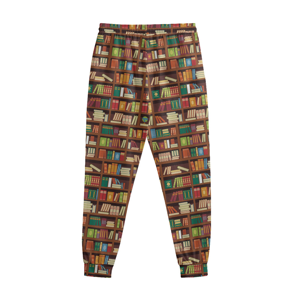 Reading Library Pattern Print Sweatpants