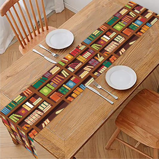 Reading Library Pattern Print Table Runner