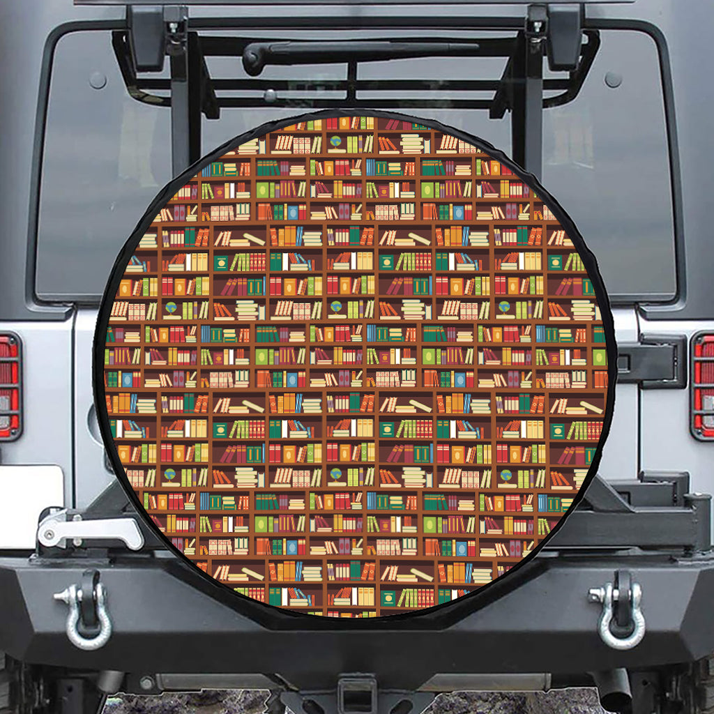 Reading Library Pattern Print Tire Cover