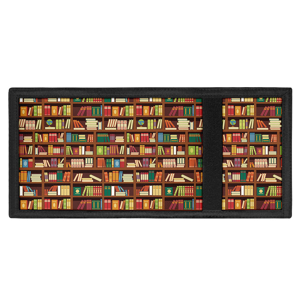 Reading Library Pattern Print Trifold Wallet