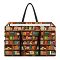 Reading Library Pattern Print Utility Tote Bag