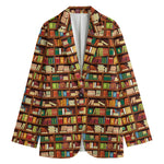 Reading Library Pattern Print Women's Blazer