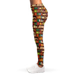 Reading Library Pattern Print Women's Leggings