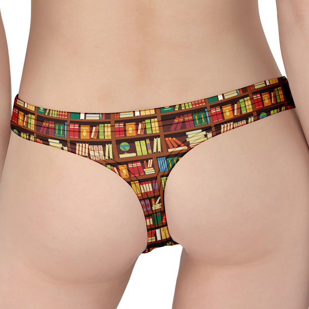 Reading Library Pattern Print Women's Thong