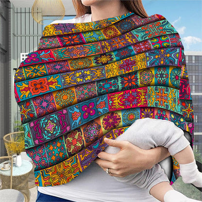 Rectangle Mandala Bohemian Pattern Print Baby Seat Cover