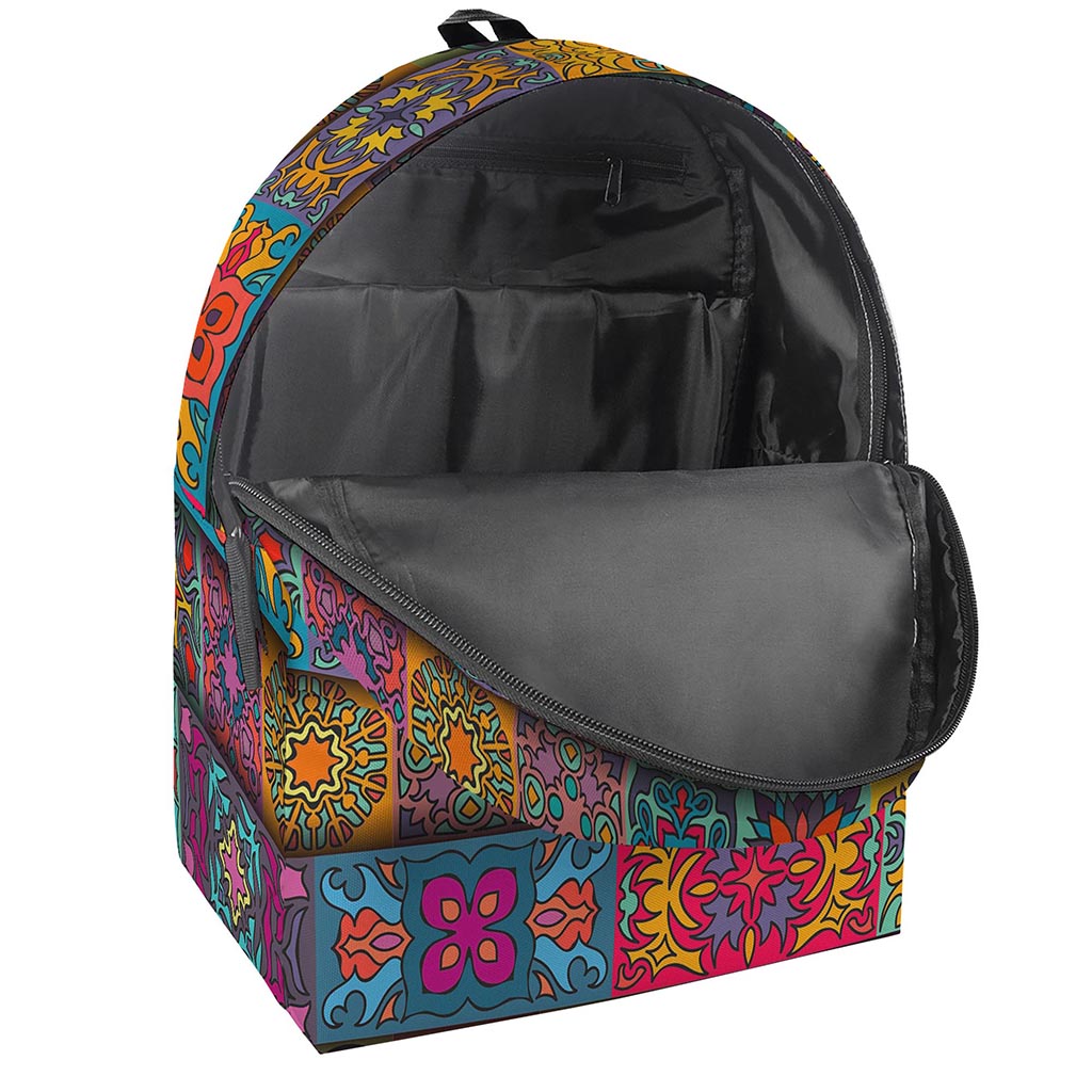 Rectangle Mandala Bohemian Pattern Print Backpack