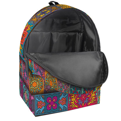 Rectangle Mandala Bohemian Pattern Print Backpack