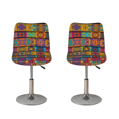 Rectangle Mandala Bohemian Pattern Print Bar Stool Covers