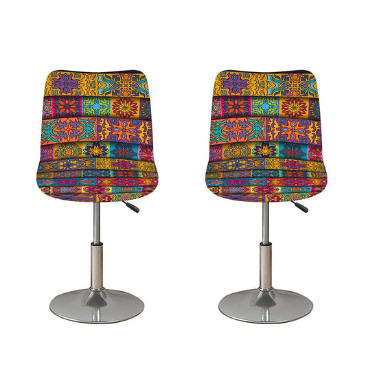 Rectangle Mandala Bohemian Pattern Print Bar Stool Covers