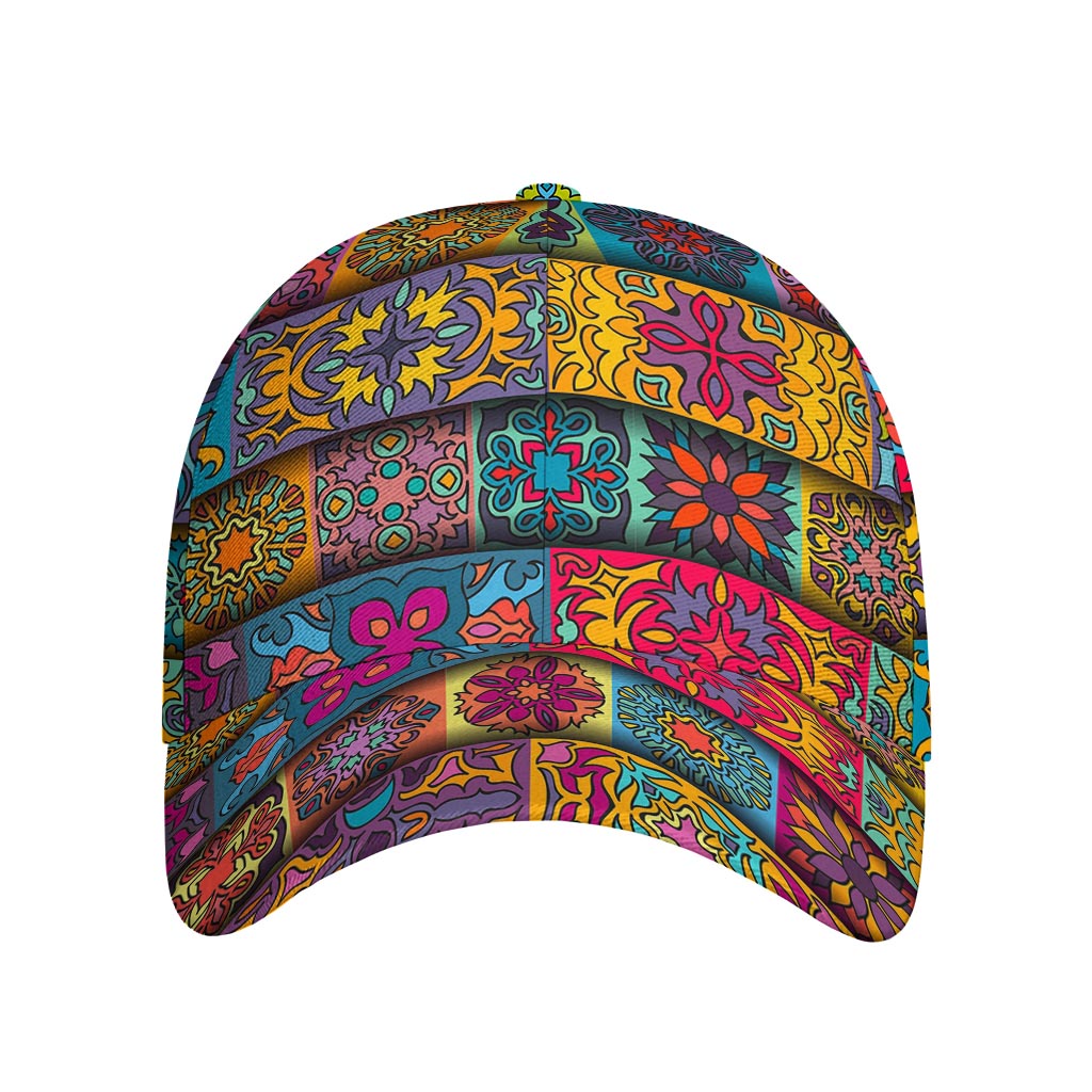 Rectangle Mandala Bohemian Pattern Print Baseball Cap