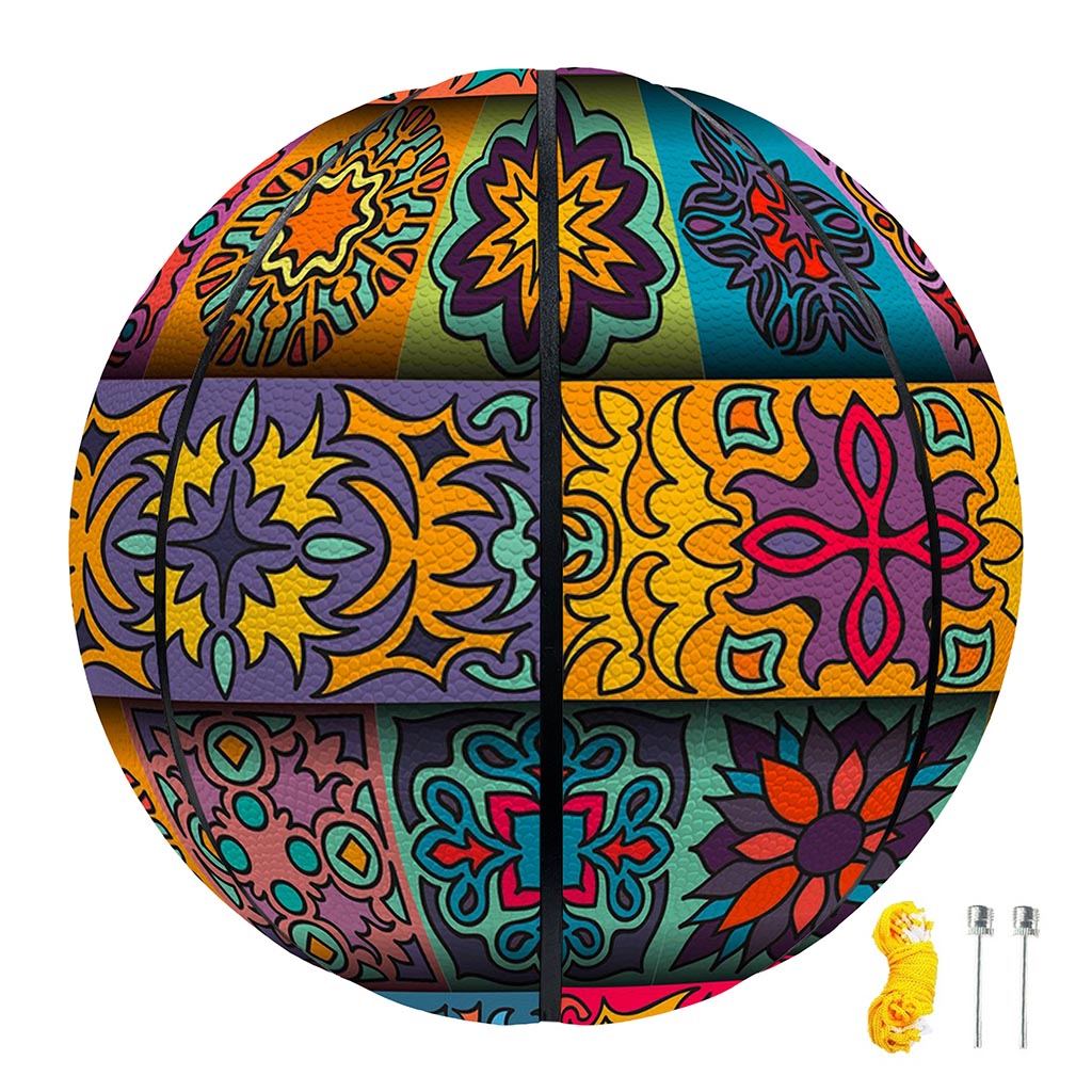 Rectangle Mandala Bohemian Pattern Print Basketball