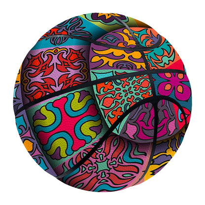Rectangle Mandala Bohemian Pattern Print Basketball