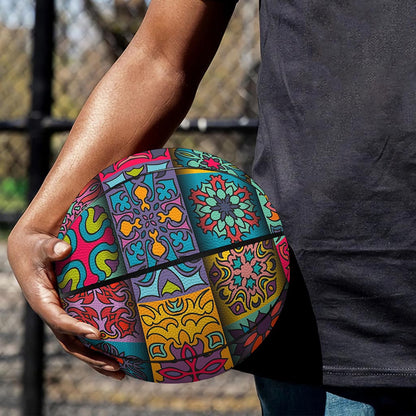 Rectangle Mandala Bohemian Pattern Print Basketball