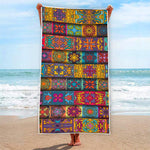 Rectangle Mandala Bohemian Pattern Print Beach Towel
