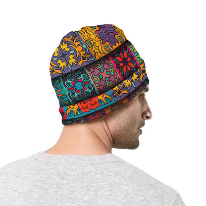 Rectangle Mandala Bohemian Pattern Print Beanie