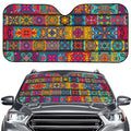 Rectangle Mandala Bohemian Pattern Print Car Windshield Sun Shade