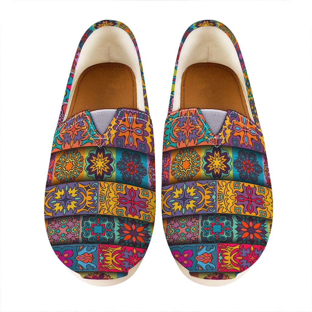 Rectangle Mandala Bohemian Pattern Print Casual Shoes