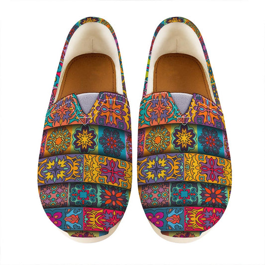 Rectangle Mandala Bohemian Pattern Print Casual Shoes