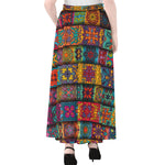 Rectangle Mandala Bohemian Pattern Print Chiffon Maxi Skirt