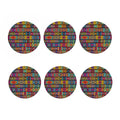 Rectangle Mandala Bohemian Pattern Print Coaster Set