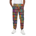 Rectangle Mandala Bohemian Pattern Print Cotton Sweatpants